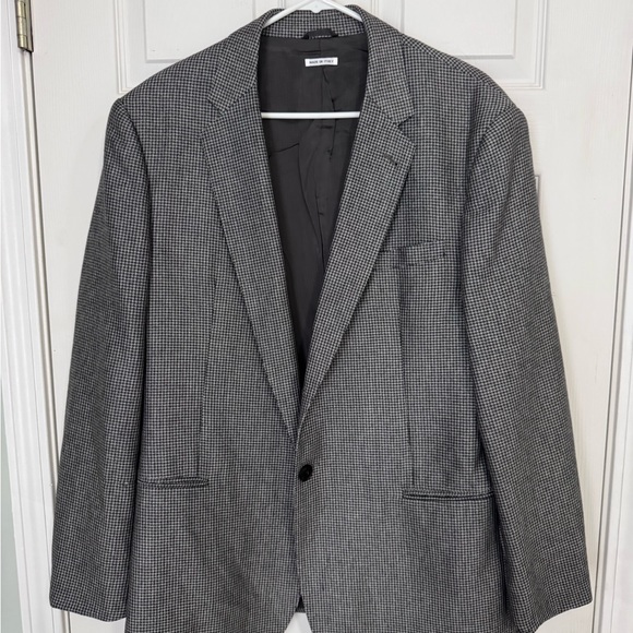 Giorgio Armani Black and White Checkered Blazer